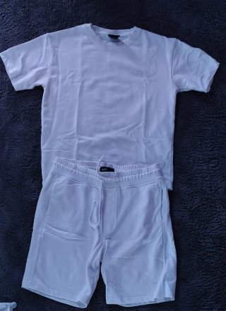 Conjunto Verano Blanco Camiseta y Pantalón Corto
