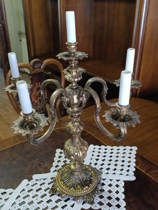 Candelabros Bronce Dorado Vintage (2x, precio ud)