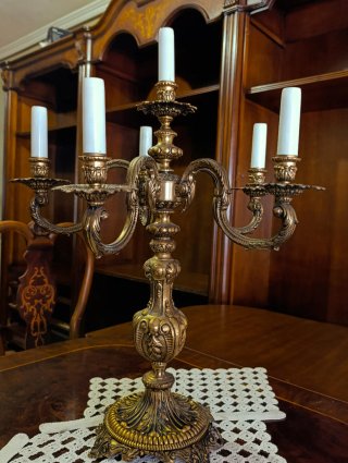 Candelabros Bronce Dorado Vintage (2x, precio ud)
