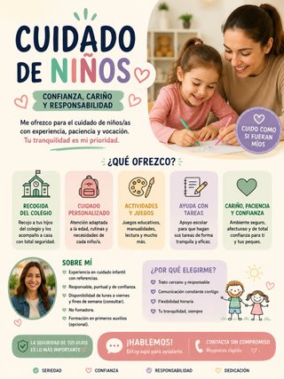 CUIDADO DE NIÑOS | RESPONSABLE Y DE CONFIANZA