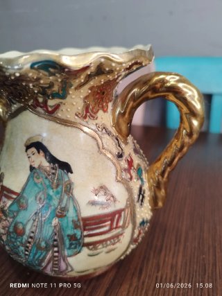 SATSUMA ANTIGUO JARRON CHINO PORCELANA