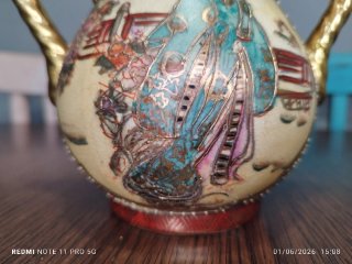 SATSUMA ANTIGUO JARRON CHINO PORCELANA