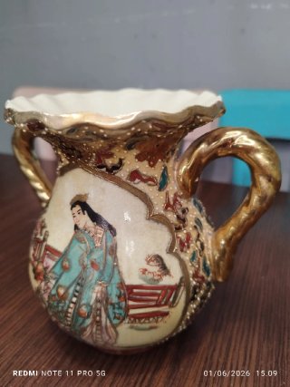 SATSUMA ANTIGUO JARRON CHINO PORCELANA