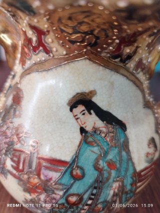 SATSUMA ANTIGUO JARRON CHINO PORCELANA