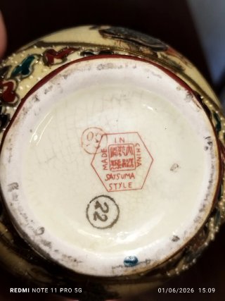 SATSUMA ANTIGUO JARRON CHINO PORCELANA