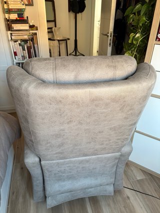 Sillón NUEVO abatible eléctrico beige grisáceo