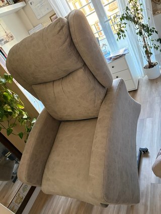 Sillón NUEVO abatible eléctrico beige grisáceo