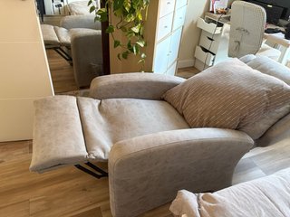 Sillón NUEVO abatible eléctrico beige grisáceo