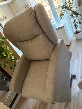 Sillón NUEVO abatible eléctrico beige grisáceo