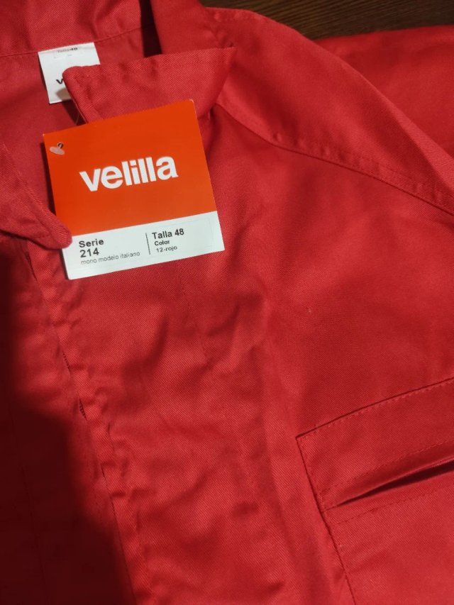 Mono de Trabajo Italiano VELILLA Rojo. Talla 48.