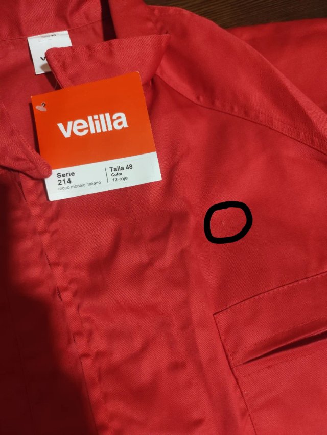 Mono de Trabajo Italiano VELILLA Rojo. Talla 48.
