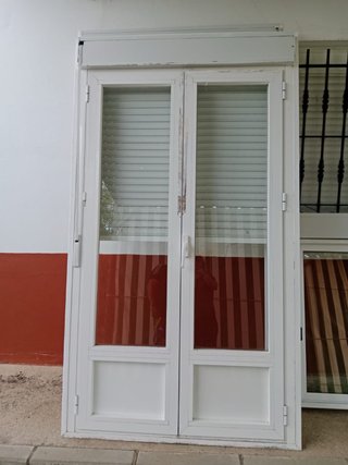 Balconera doble de aluminio blanco