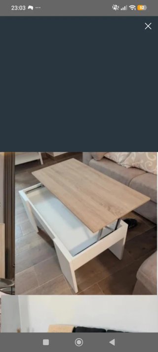 Mesa centro elevable madera