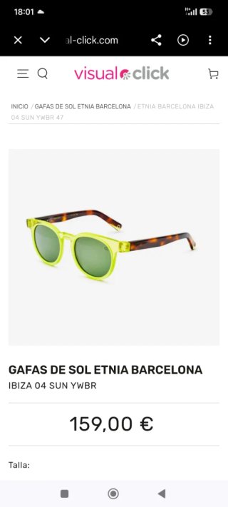 Gafas de sol tortuga y neón
