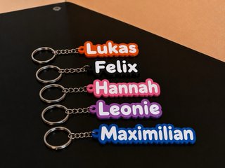 Llaveros personalizados con nombres