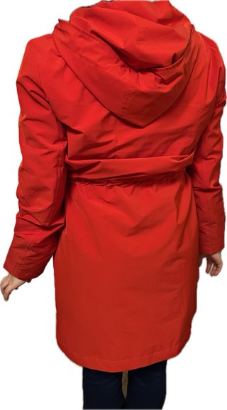 Chubasquero rojo mujer