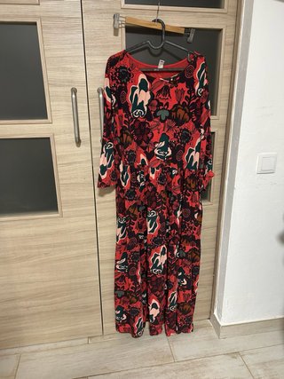 Vestido estampado floral rojo