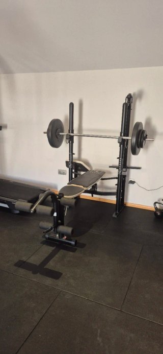Banco de musculación multifunción +109kg en pesas