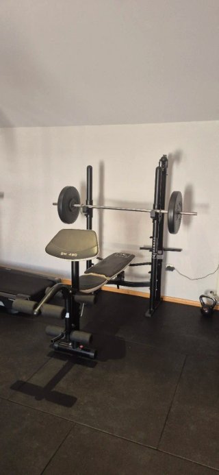 Banco de musculación multifunción +109kg en pesas
