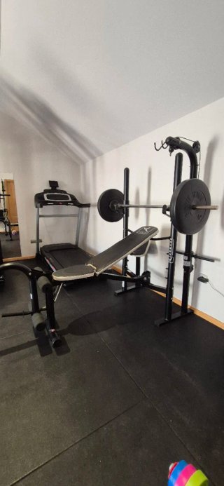 Banco de musculación multifunción +109kg en pesas