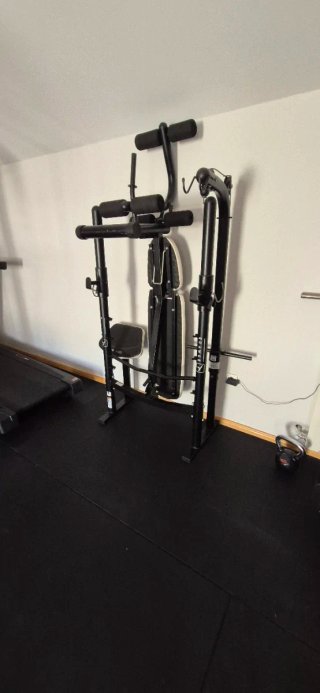 Banco de musculación multifunción +109kg en pesas