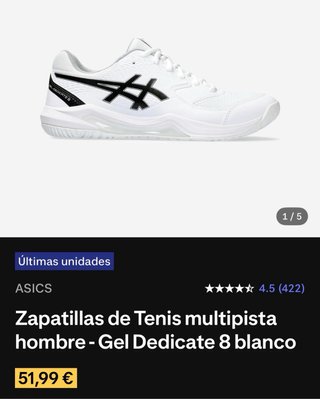 Zapatillas Asics Gel Dedicate 8 Padel