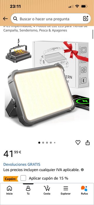 Lámpara LED Camping