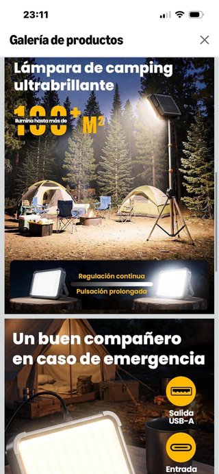 Lámpara LED Camping