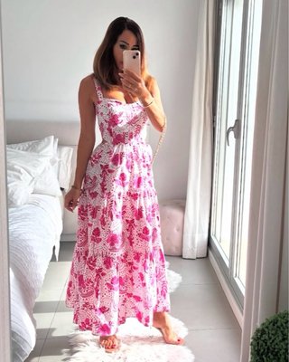 Vestido estampado cut out