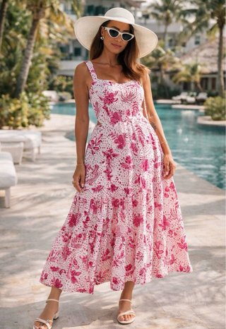 Vestido estampado cut out