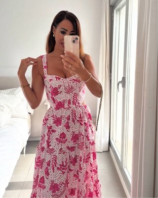 Vestido estampado cut out
