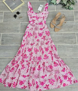 Vestido estampado cut out