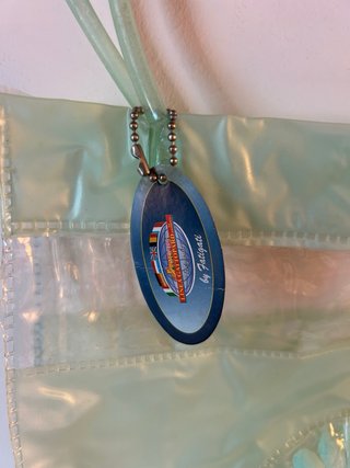 Borsa in plastica trasparente con fiore