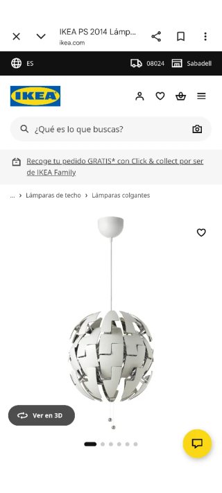 Lámpara colgante IKEA de techo, blanco/gris plata