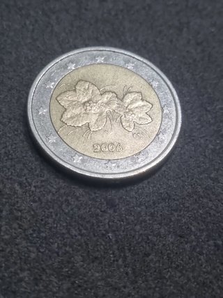 Moneda 2€ Finlandia 2006 error acuñación