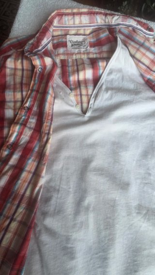 Camisa cuadros tejana Lefties Talla L