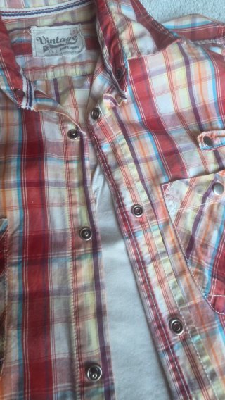 Camisa cuadros tejana Lefties Talla L