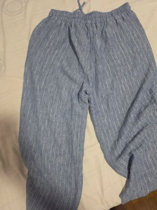 Pantalón fresco de lino hasta el tobillo