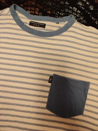 Camiseta Victorio y Lucchino Rayas Azul/Blanco