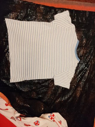 Camiseta Victorio y Lucchino Rayas Azul/Blanco