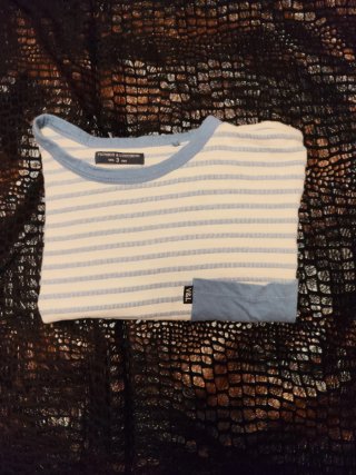 Camiseta Victorio y Lucchino Rayas Azul/Blanco