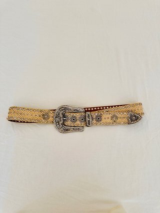 Cinturón GUESS Beige y Plata