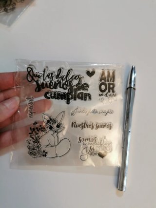 Sello Scrapbooking Zorrito Amor
