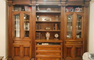Salón comedor madera maciza Roble y Nogal