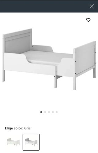 Cama infantil ampliable Ikea blanca