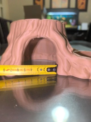 Cueva con comedero para terrario en 3d