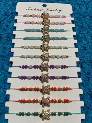 Pulseras de tortuga con cuentas