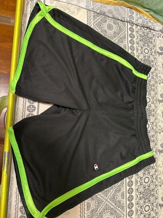 Coppia pantalonc Champion nero verdi nero arancion