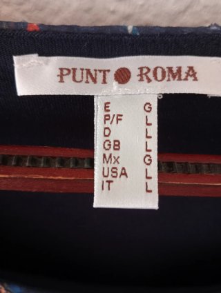 Blusa Punto Roma Hombros Descubiertos .