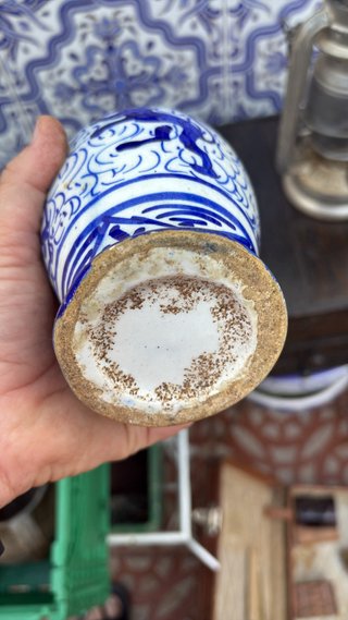 Antiguo jarron creó que Talavera